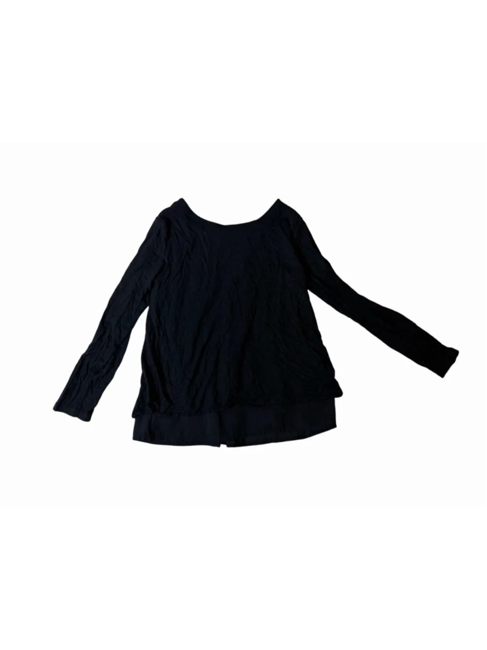Polo Ralph Lauren Girl’s Black Long Sleeve Knit Top w/ Chiffon Hem – Size S (7)